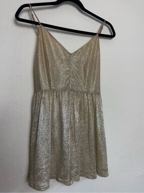 Urban‎ Outfitters Gold Sparkly Romper